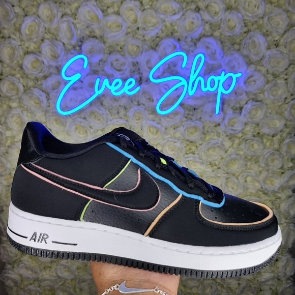 Nike Shoes - Nike Air Force 1 🌷 Black - White - Multi-Color